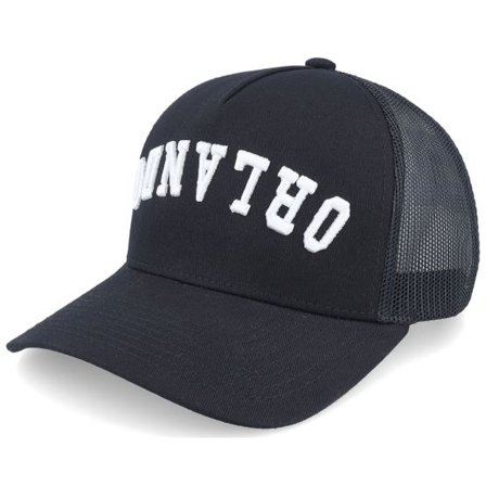Iconic - Svart Keps - Orlando Upside Down 3d Black A-frame Trucker @ Hatstore