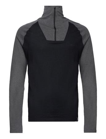 Retro Merino Wool Halfzip Sweater Sweat-shirts & Hoodies Fleeces & Midlayers Svart Bula*Betinget Tilbud