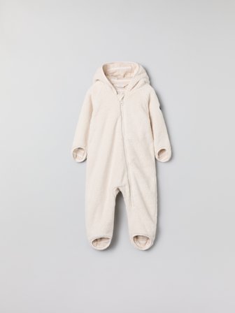 Polarn O. Pyret Pilefleeceoverall - 80 - barnkläder - white