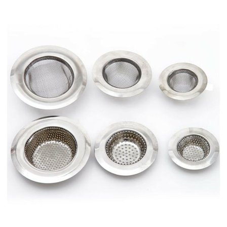 Rostfri diskbänkssil filter kökstillbehör metall slagg tratt verktyg avlopp anti-igensättning golvbrunn