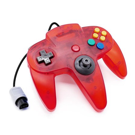Handkontroll Kompatibel med Nintendo 64 Transparent/Röd