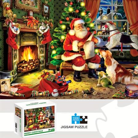 1000 bitar pussel för vuxna barn jultomten God jul, stort pussel Familjespel Dekompression Barnutbildning Present till gör-det-själv