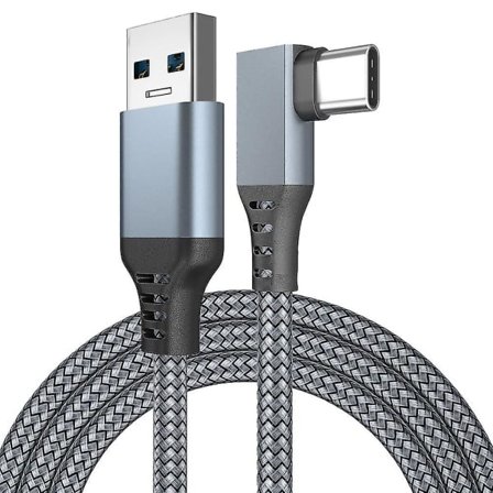 Link-kabel for Oculus Quest 2 Hurtiglading og dataoverføring USB C 3.2 Gen1 5Gbps PD Overføringsladekabel VR Headset Link-kabel Grå 6M Grey_ma