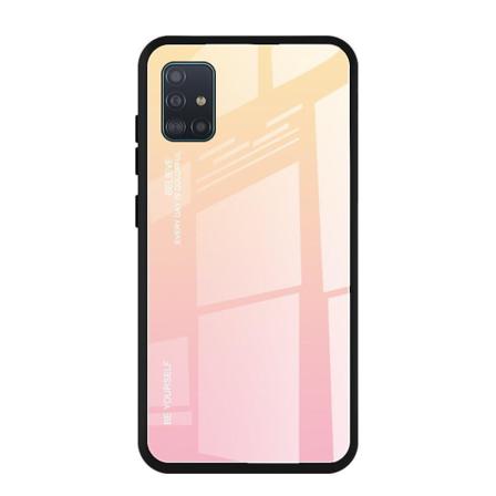 Samsung Galaxy A71 Skal I Glas Gradient Rosa Rosa