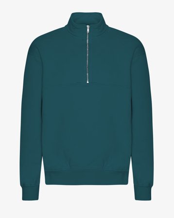 Organic Quarter Zip - Ocean Green - Male - XS