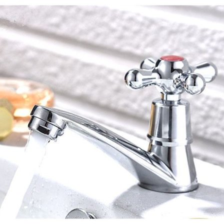 Enkelt koldt vandhane, enkelt koldt vandhane krom bassin vandhane, til hjem badeværelse toilet vask bassin køkken