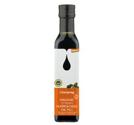 Clearspring Græskarkerneolie (ristet) Ø 250 ml, Helse & Madvarer, Olier & Eddike, Øvrigt
