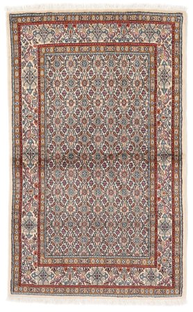 Moud Teppich 95X150 Braun/Dunkelrot Wolle, Persien/Iran
