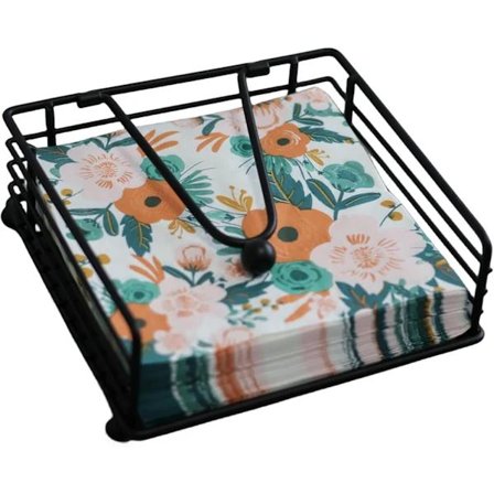 Flad firkantet servietdispenser med arm til køkken, restaurantfest - tfrf