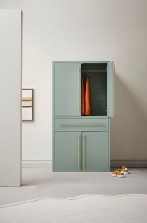 Jotex - Garderobe Grønn/messing - KLÖVERDAL - Kjøp Klesskap hos Jotex