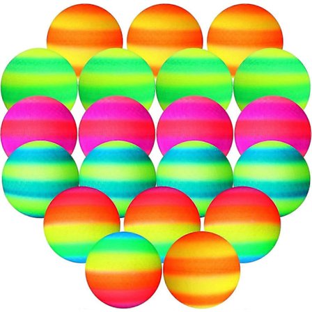 20 stk. lekeplassballer 6 tommer Dodgeball Kickballer for barn voksne fargerike (FMY)