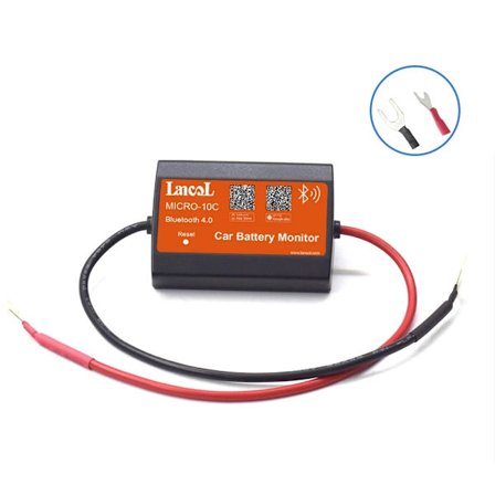 Batteriovervåker Bluetooth MICRO-10 C D Ny Versjon Bluetooth 12V Bil Voltmeter Overvåkingstester Telefonvisning for Bil