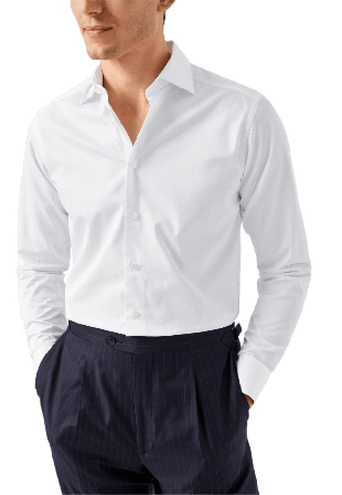 Eton Slim Fit Skjorta I Twill Skjortor Herr Vit 38