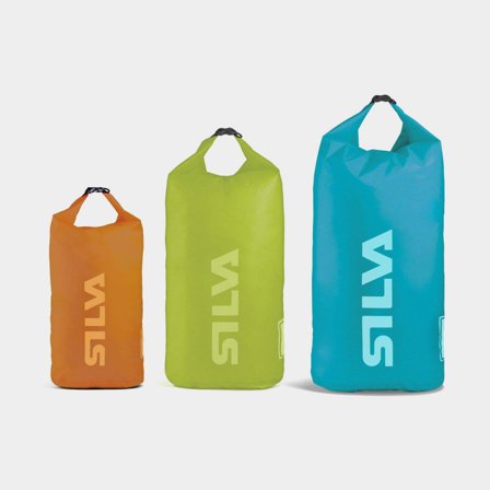 Drybag set / vattentäta packpåsar Silva Dry Bag, 70D, 12/24/36 liter, orange/grön/blå, 3-pack