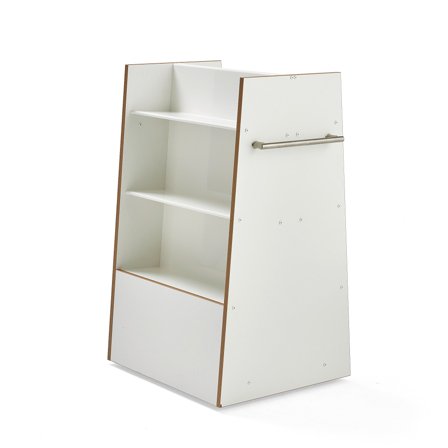 Bücherwagen STORY, doppelseitig, 876x652x1215 mm, weiß