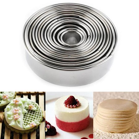 Runde udstikkere 14-pak sølv