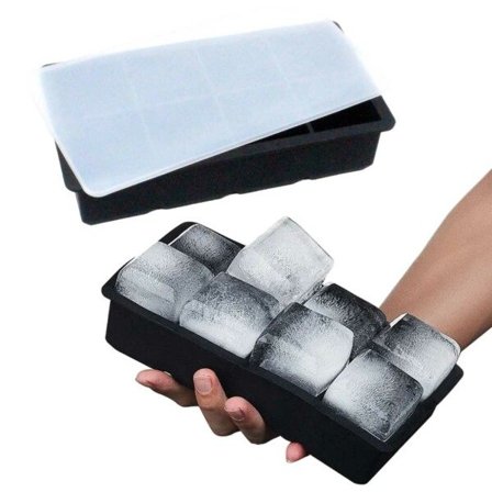 Stabelbar isterningform med låg - 8 store isterninger