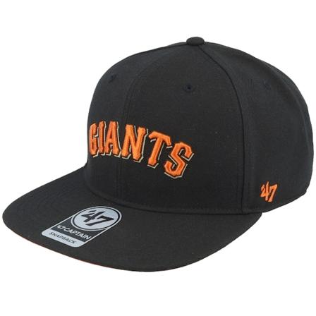 47 Brand - MLB Noir snapback Casquette - San Francisco Giants No Shot Script Under Captain Black Snapback @ Hatstore