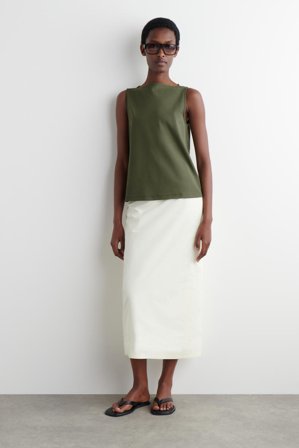 COS Boat-Neck Tank Top in Green - Women