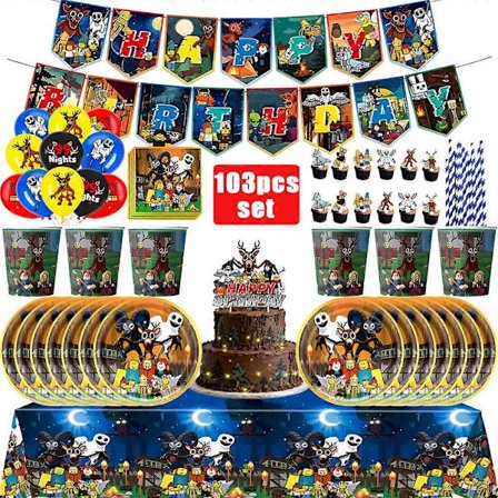 ROBLOX 99 netter i skogen bursdagsfest dekorasjon borddekning tallerkenpose ballong kakedekorasjon bakgrunn spill barnefesttilbehør sett