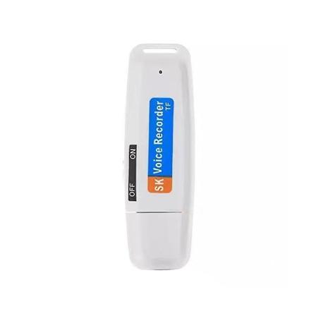 Kannettava ladattava U-levy USB-digitaalinen ääninauhuri Mini Dictaphone Aktivoitu nauhuri -W(Valkoinen)