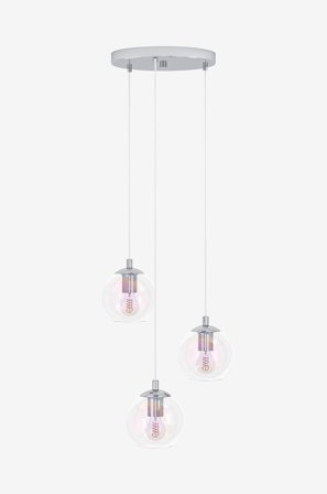 EGLO - Riippuvalaisin Ariscani Round Chrome/Rainbow, 3 valaisinta - Kromia - Riippuvalaisimet - - Homeroom