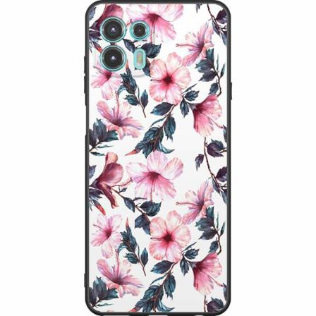Motorola Edge 20 Lite Svart Skal Blommor