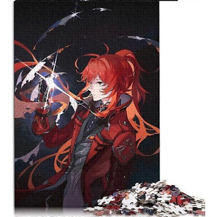 300-brikkers puslespil Genshin Impact Diluc puslespil til voksne Træpuslespil Familiespil Julefødselsdagsgaver WD2659[D]