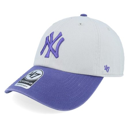 47 Brand - MLB Grå unconstructed Caps - New York Yankees Two Tone Clean Up Grey/Blue Dad Cap @ Hatstore