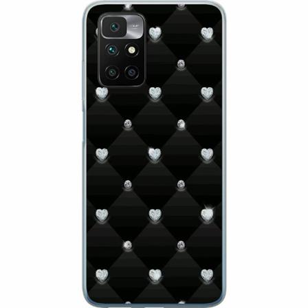 Xiaomi Redmi 10 Genomskinligt Skal Bling Heart
