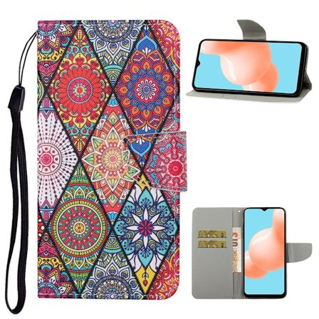 Wonderland Samsung Galaxy A12 5G Flip etui - Mandala Pattern