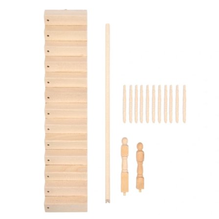 Dukkehus Trapper Glatte Afrundede Hjørner Birk Materiale DIY Levende Søde 1/12 Skala Miniature Trappehus til Håndværk