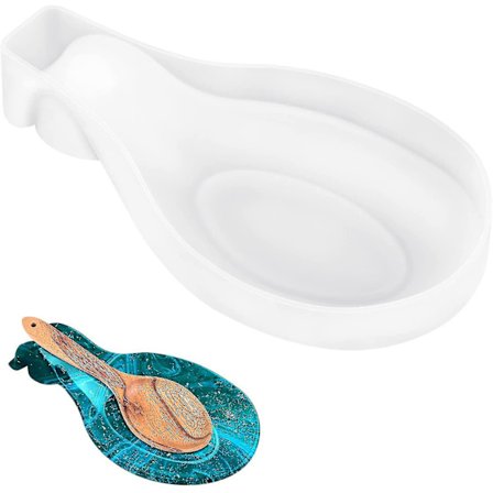 Ske Holder i Harpiksforme, Stor Silikonbakke til Epoxyharpiks