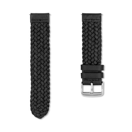 Flätat läderarmband - Svart | Armband Från Yedi