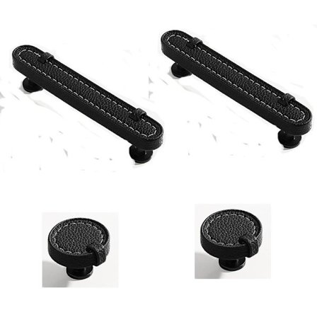 Hul Håndtag Skab Dørgreb SORT 4STK SÆT
