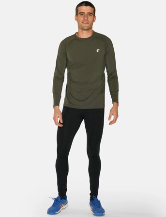 ZEBDIA Men L/S Baselayer - Khaki green - L