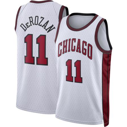 Mordely Men's 2022-23 City Edition Chicago Bulls Demar Derozan #11 Hvid voksentrøje - Perfet M