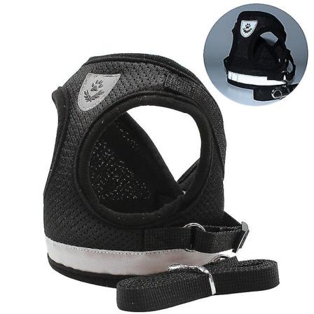 Hundesele Pustende reflekterende tape Justerbar komfort gratis ledning inkludert for liten middels stor hund L