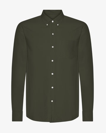 Organic Button Down Shirt - Hunter Green S