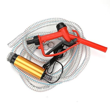 12v 24v 220v (4 Meter Slang) 51mm Vattenpump Tankningspistol Set Elektrisk Dränkbar Pump Rostfritt Stål Diesel Olje Bränslepump