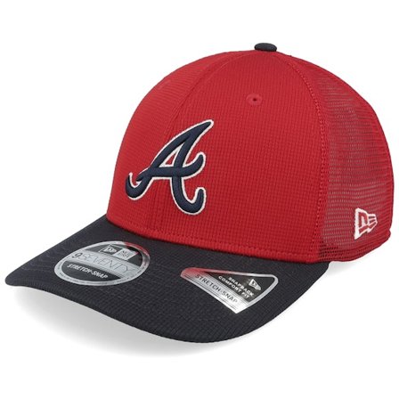 New Era - MLB Rød trucker Caps - Atlanta Braves MLB Spring Training 25 9SEVENTY Red/Navy Trucker @ Hatstore
