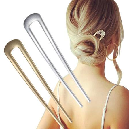 Stor Fransk Hårnål, Metal U-Formet 2-Pins Hårnåle til Kvinder Piger color-1