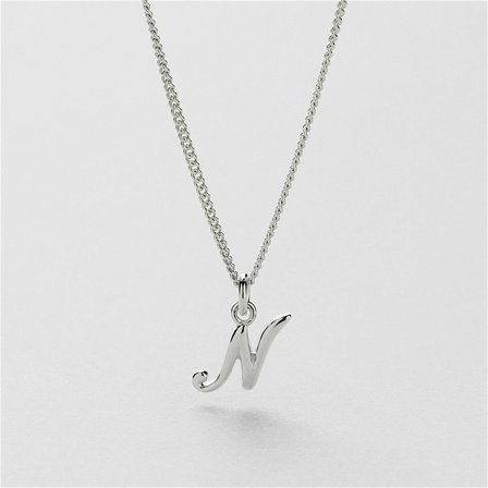 N Vintage Letter Halsband - Sterling Silver - Safira