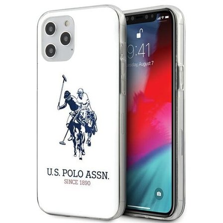 US Polo USHCP12MTPUHRWH iPhone 12/12 Pro 6.1" valkoinen Kiiltävä iso logo