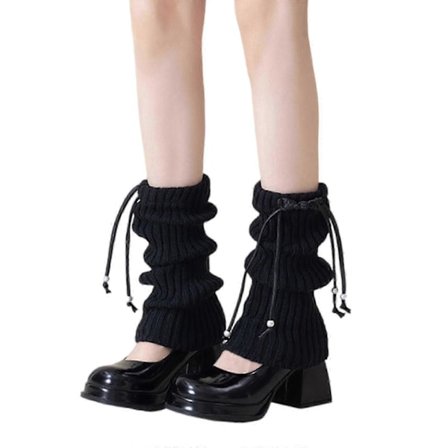 Æstetiske Ribstrikkede Benvarmere Japansk Sød Roset Stretch