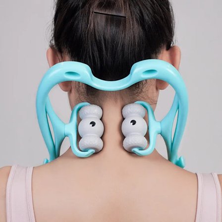 Multifunktionel nakkemassageapparat arm-/kropsterapi 6 triggerpunktsrulle selvmassageapparat lindrer håndtryk dyb massageapparat