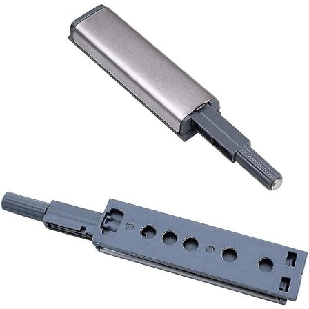 10 stk. Magnetiske Tryk-Åbne Låse - Skabsskinner, Skabslåse, Tryk-Åbne Låse - Til Skab, Skuffe, Møbler og Mere