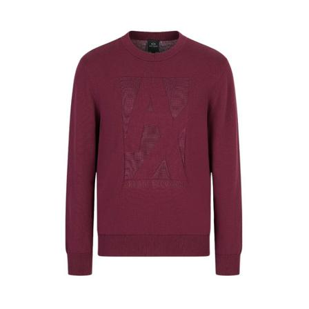 Armani Exchange Round-neck Strik Lilla, Herre Strik