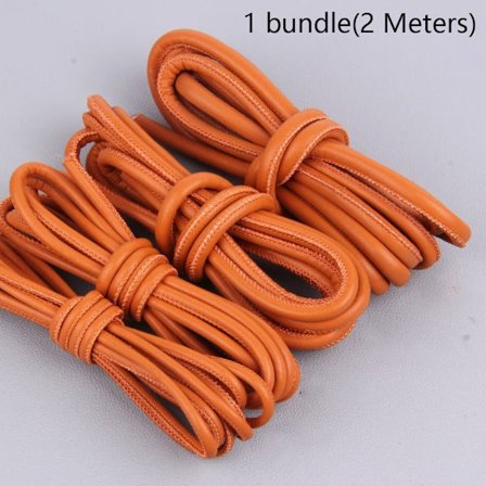 2 meter lærreim Håndlaget snor KAFFE kaffe