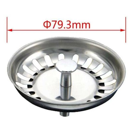 Ruostumattomasta teräksestä valmistettu lavuaarin tulppa 2 kpl siivilä tulppa ruostumattomasta teräksestä valmistettuun lavuaariin